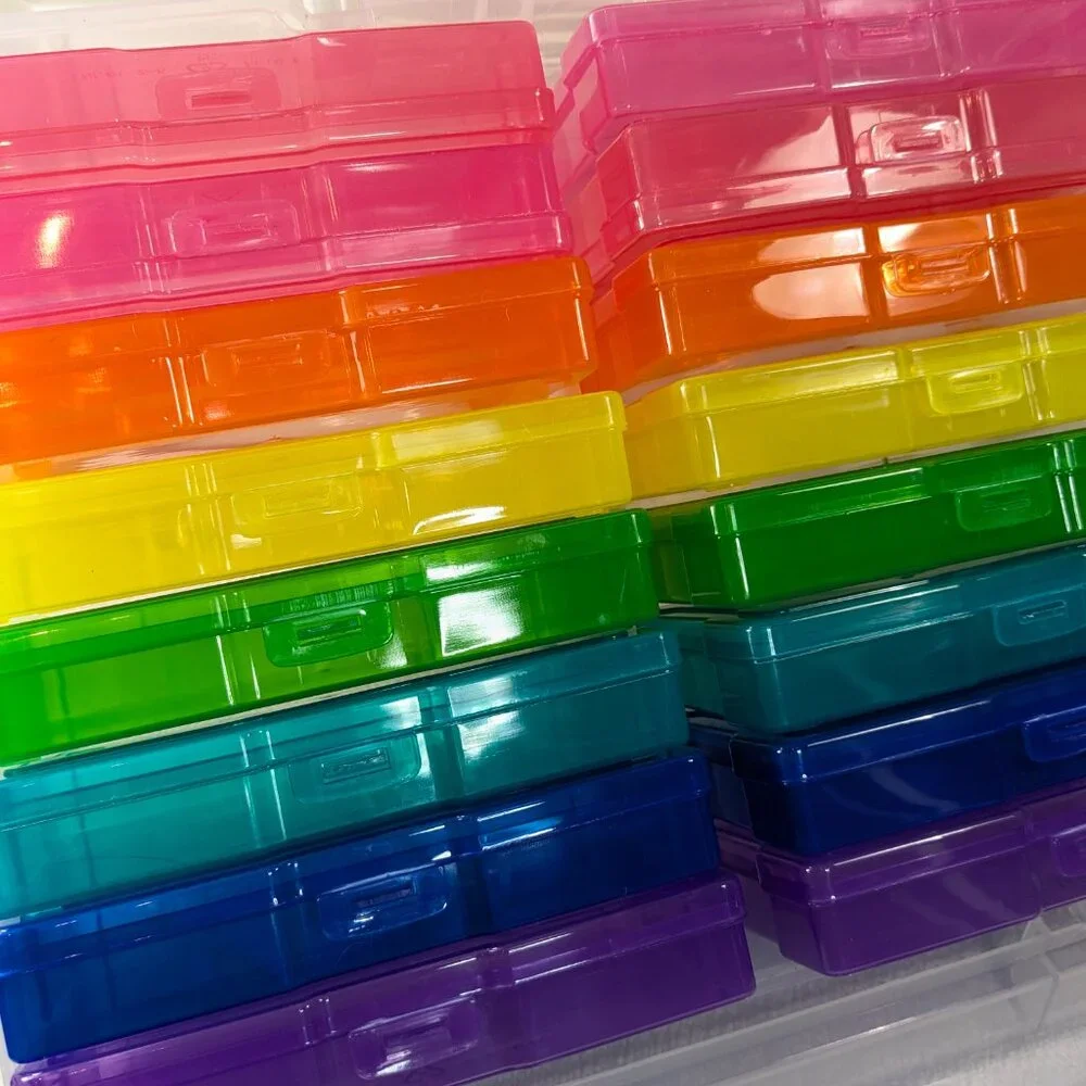 Photo & Craft Keeper 16 Cases 4x6” Photo Storage Box rainbow‎ Inner Organization